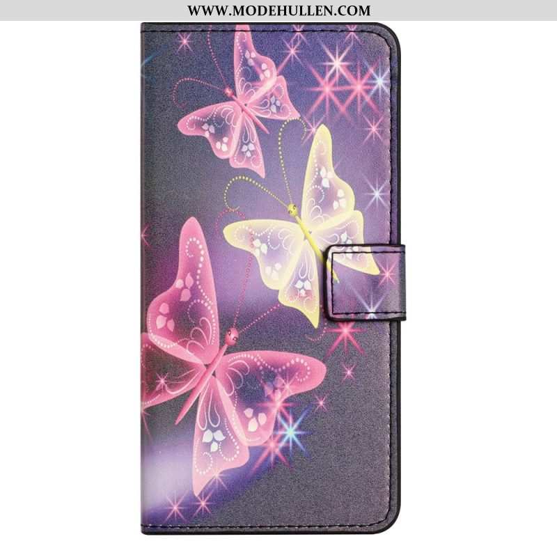 Flip Case Für Samsung Galaxy A14 / A14 5G Schmetterlinge