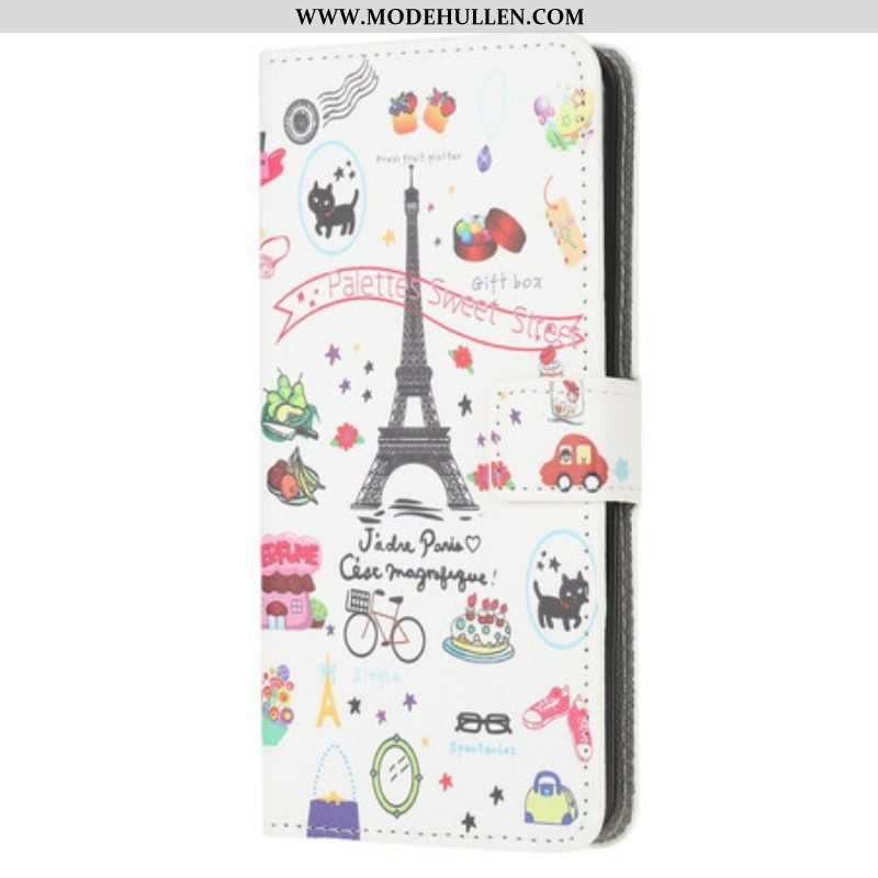 Flip Case Für Samsung Galaxy A42 5G Ich Liebe Paris