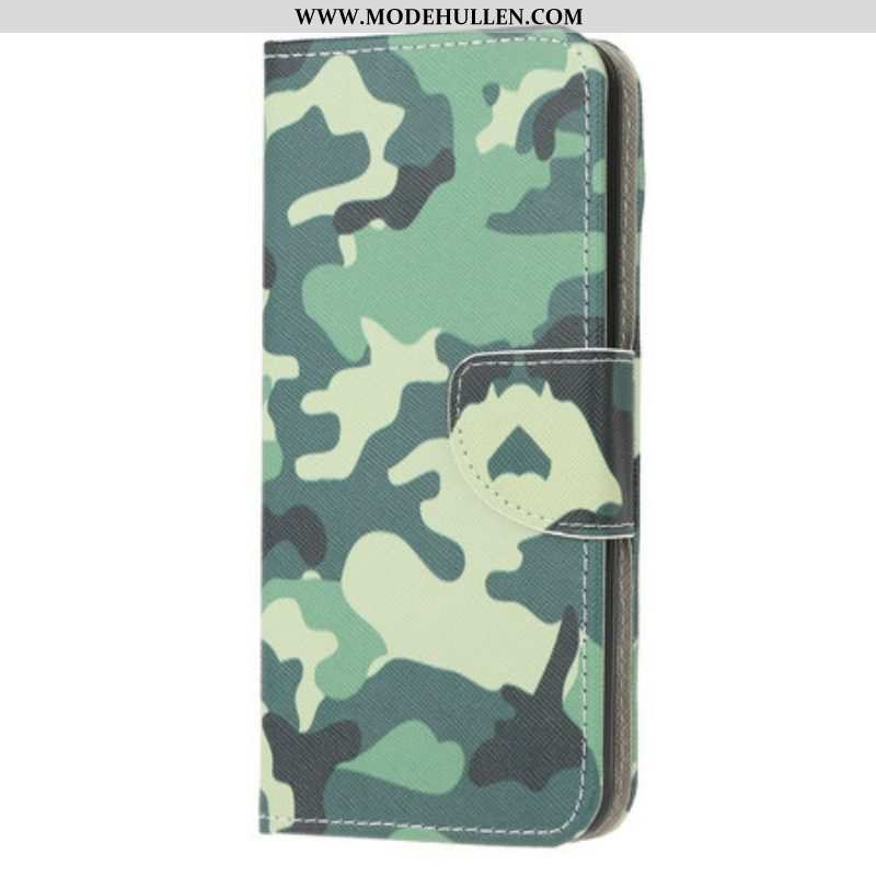 Flip Case Für Samsung Galaxy A42 5G Militärische Tarnung