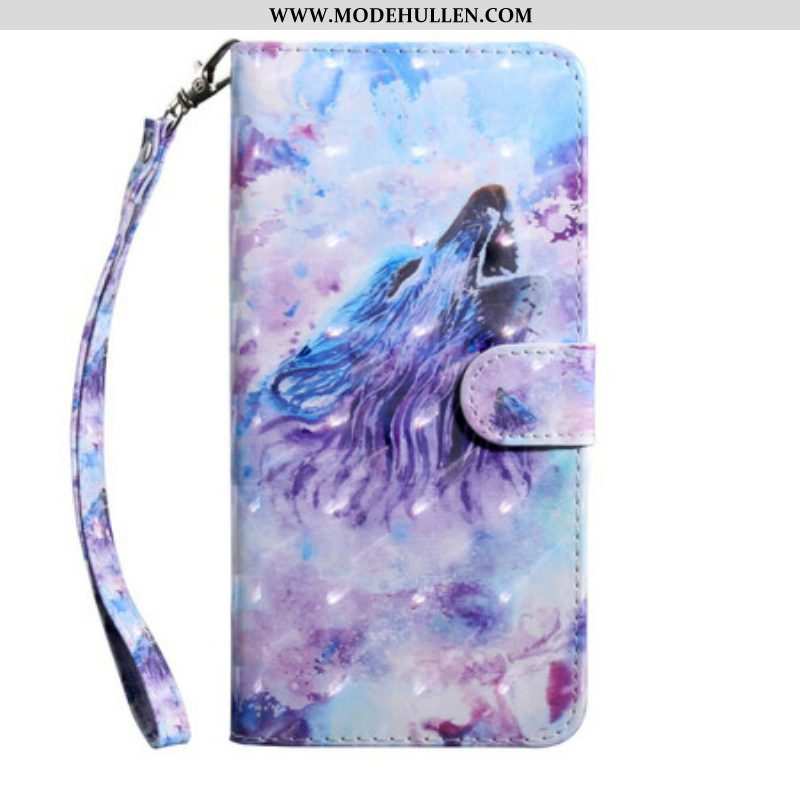 Flip Case Für Samsung Galaxy A51 5G Aquarell-wolf