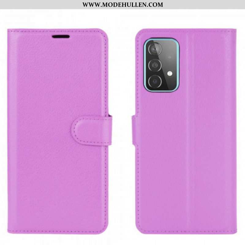 Flip Case Für Samsung Galaxy A52 4G / A52 5G / A52s 5G Klassische Litschi