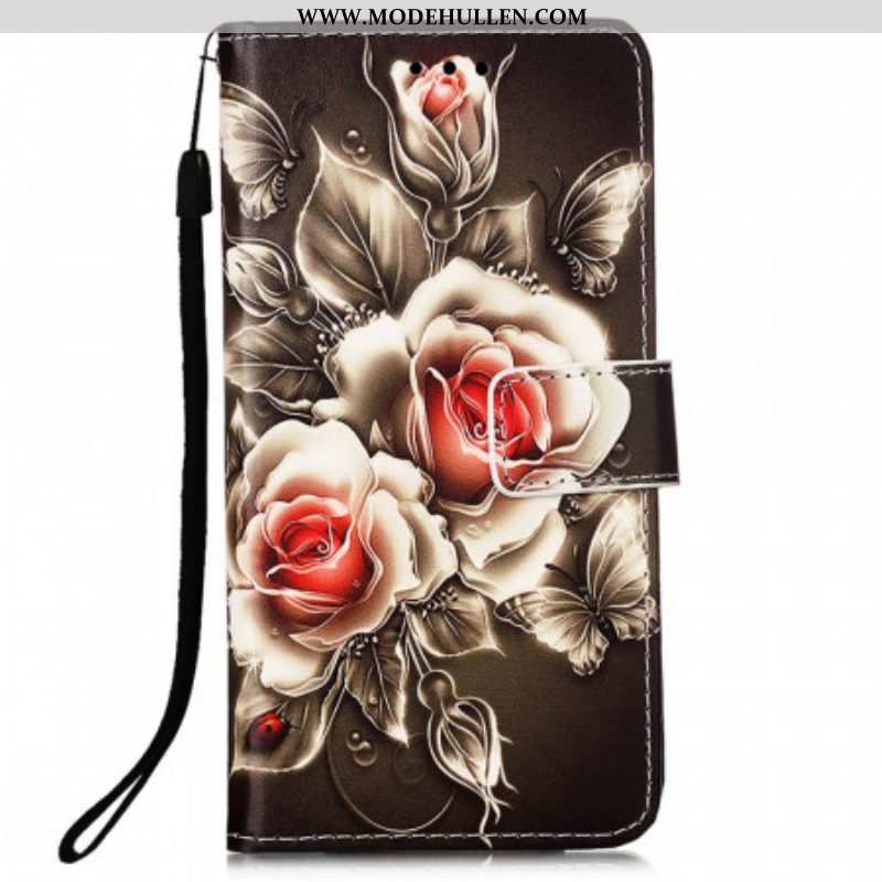 Flip Case Für Samsung Galaxy A53 5G Goldene Rosen