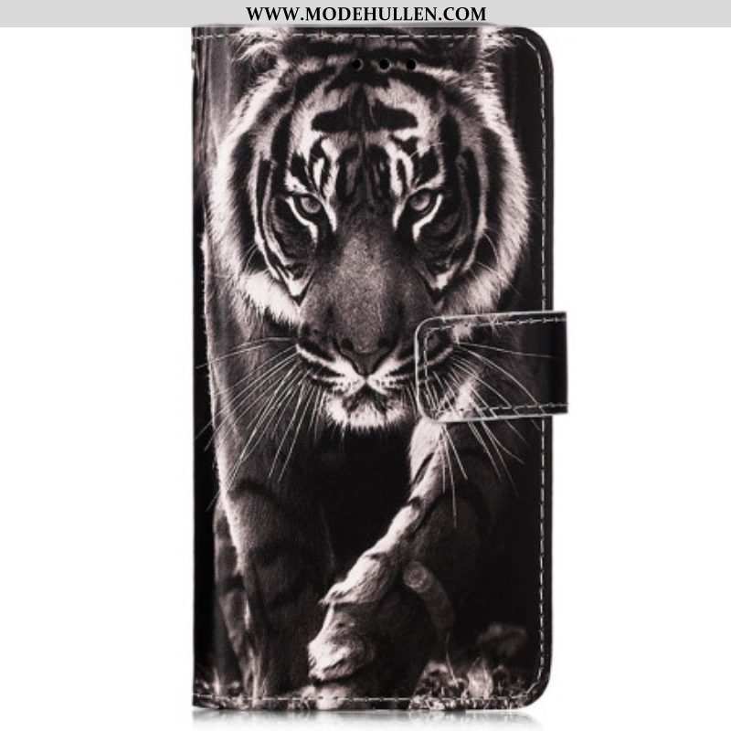 Flip Case Für Samsung Galaxy A54 5G Mit Kordel Der Tanga-tiger