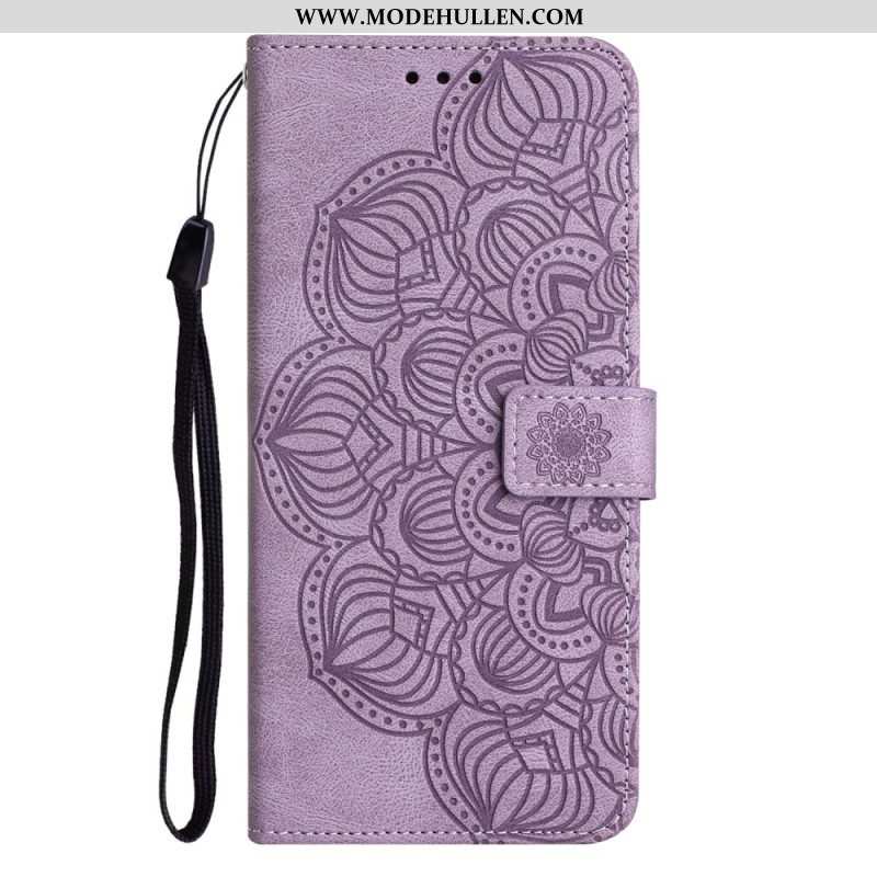 Flip Case Für Samsung Galaxy A54 5G Mit Kordel Riemchen-mandala-druck