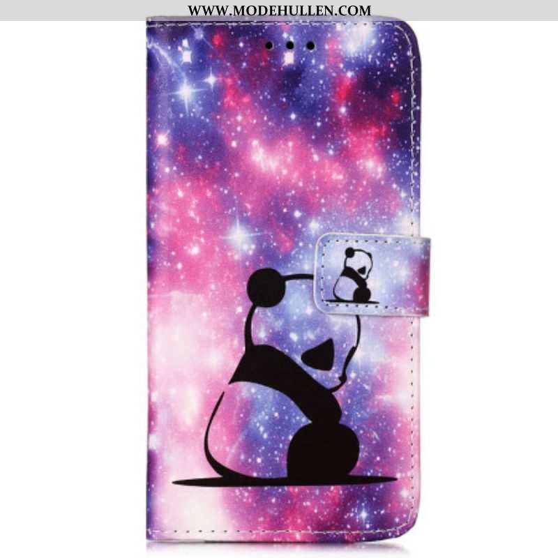 Flip Case Für Samsung Galaxy A54 5G Mit Kordel Schlüsselband Galaxy Panda