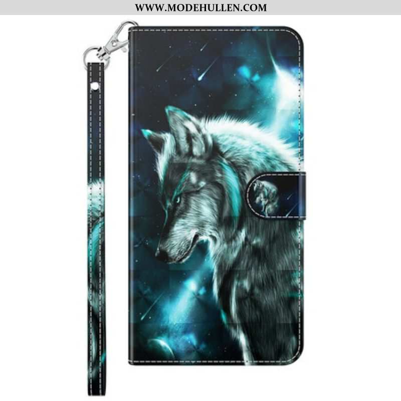 Flip Case Für Samsung Galaxy M12 / A12 Majestätischer Wolf