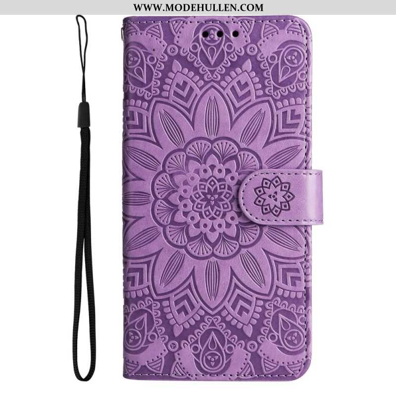 Flip Case Für Samsung Galaxy M13 Mit Kordel Riemchen-sonnenblume