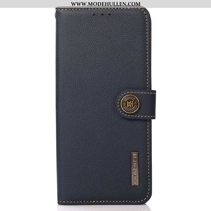 Flip Case Für Samsung Galaxy M23 5G Khazneh Rfid-echtleder