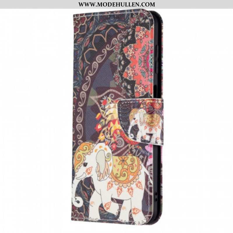 Flip Case Für Samsung Galaxy M32 Indischer Elefant