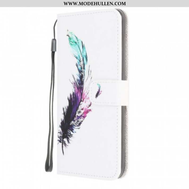 Flip Case Für Samsung Galaxy M32 Mit Kordel Feder Mit Lanyard