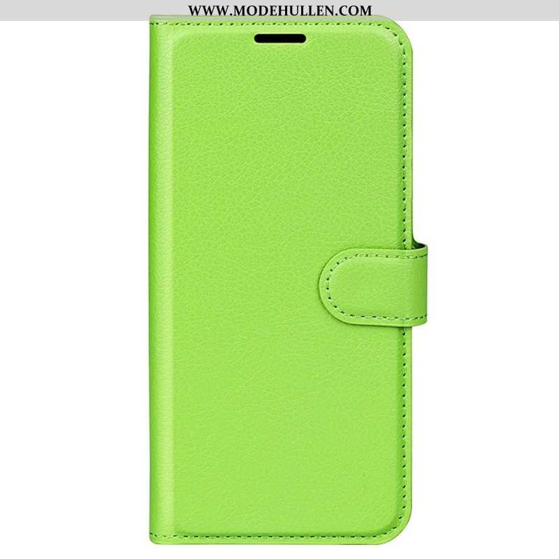 Flip Case Für Samsung Galaxy M33 5G Litschi-leder-stil