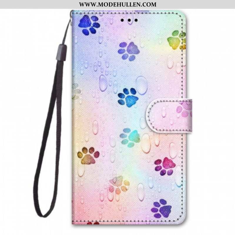 Flip Case Für Samsung Galaxy M53 5G Katzenspuren