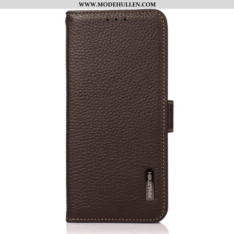 Flip Case Für Samsung Galaxy M53 5G Lychee-leder Khazneh Rfid