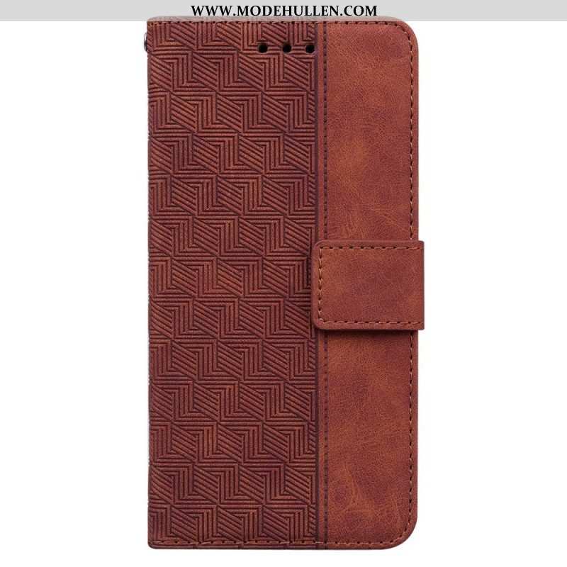 Flip Case Für Samsung Galaxy M53 5G Mit Kordel Riemchenmuster