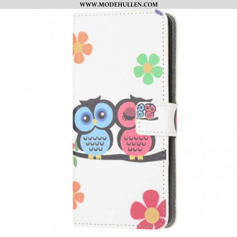 Flip Case Für Samsung Galaxy M53 5G Paar Eulen