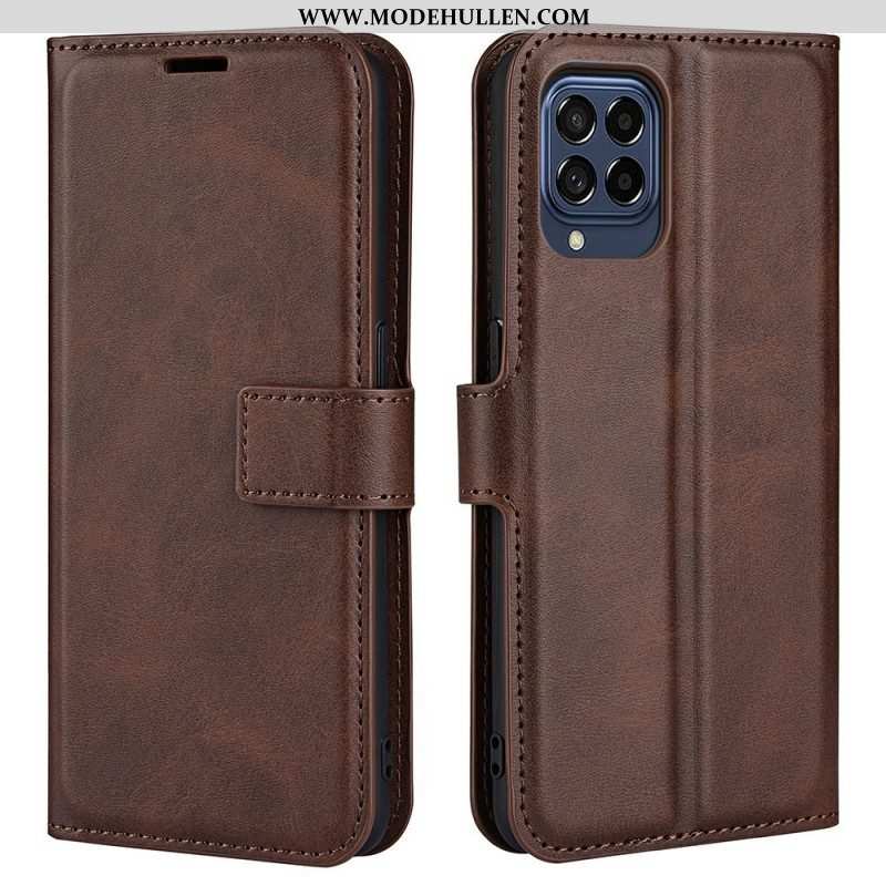 Flip Case Für Samsung Galaxy M53 5G Schlanker. Extremer Ledereffekt