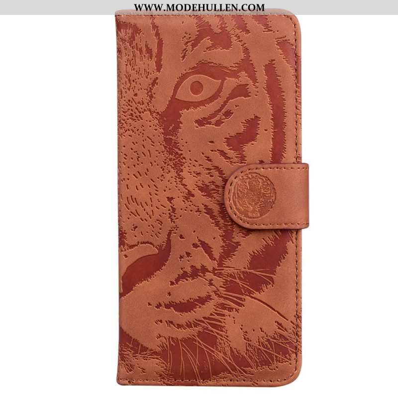 Flip Case Für Samsung Galaxy M53 5G Tigerdruck