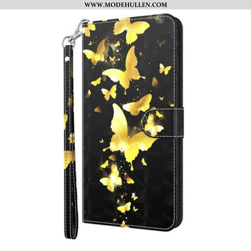 Flip Case Für Samsung Galaxy S21 5G Gelbe Schmetterlinge