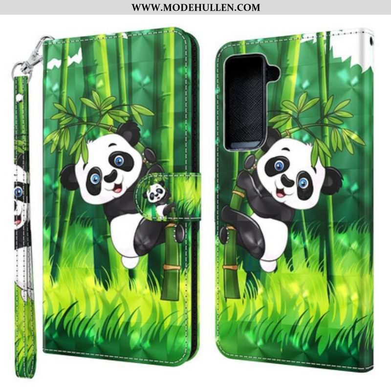 Flip Case Für Samsung Galaxy S21 5G Panda Und Bambus
