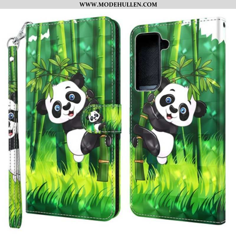 Flip Case Für Samsung Galaxy S21 5G Panda Und Bambus