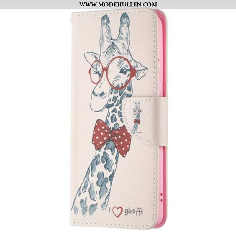 Flip Case Für Samsung Galaxy S21 FE Kluge Giraffe