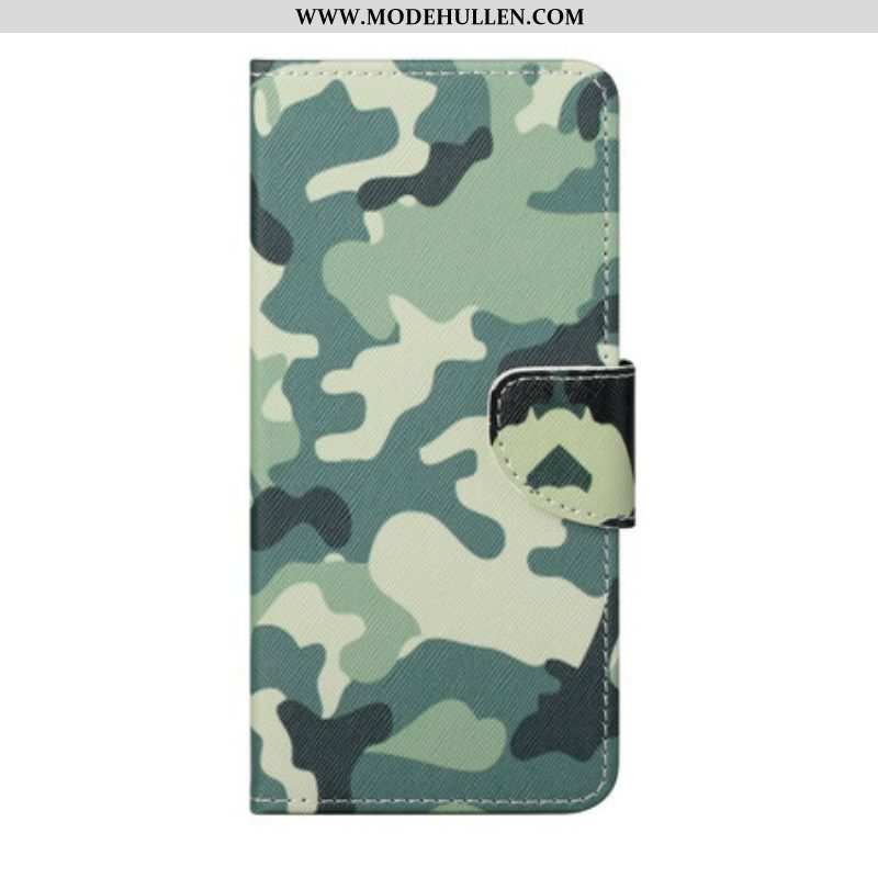 Flip Case Für Samsung Galaxy S21 FE Militärische Tarnung