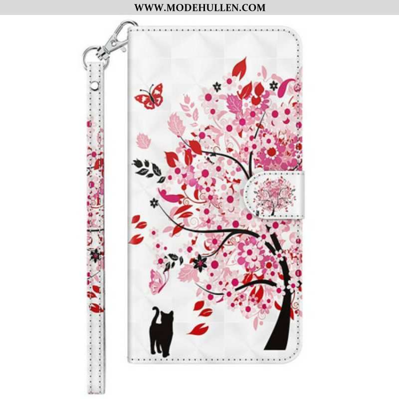 Flip Case Für Samsung Galaxy S21 FE Rosa Baum