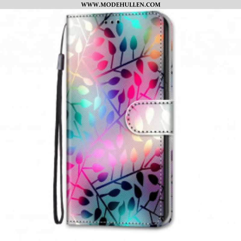 Flip Case Für Samsung Galaxy S21 Ultra 5G Neonblätter