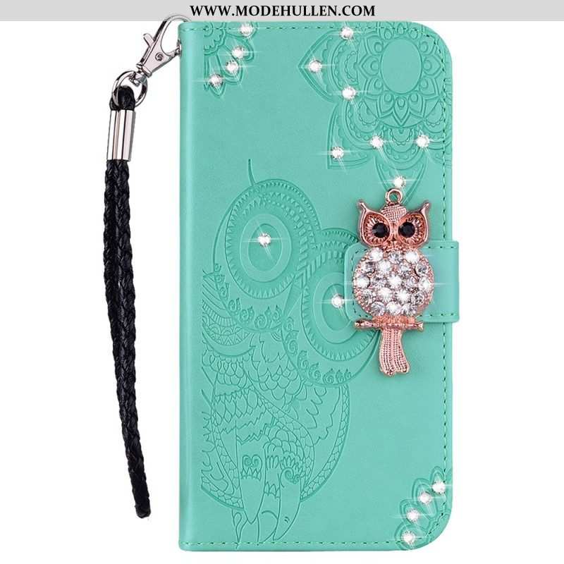 Flip Case Für Samsung Galaxy S22 5G Eulen-mandala Und Charme