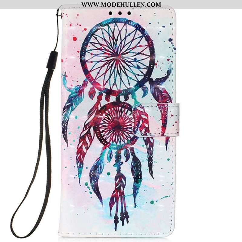 Flip Case Für Samsung Galaxy S22 Ultra 5G Aquarell-traumfänger