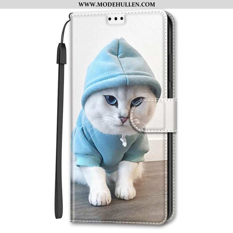 Flip Case Für Samsung Galaxy S22 Ultra 5G Mit Kordel Tanga-katzen-fan