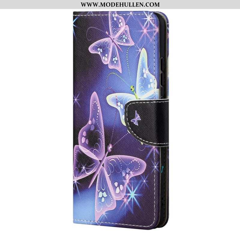 Flip Case Für Samsung Galaxy S22 Ultra 5G Souveräne Schmetterlinge
