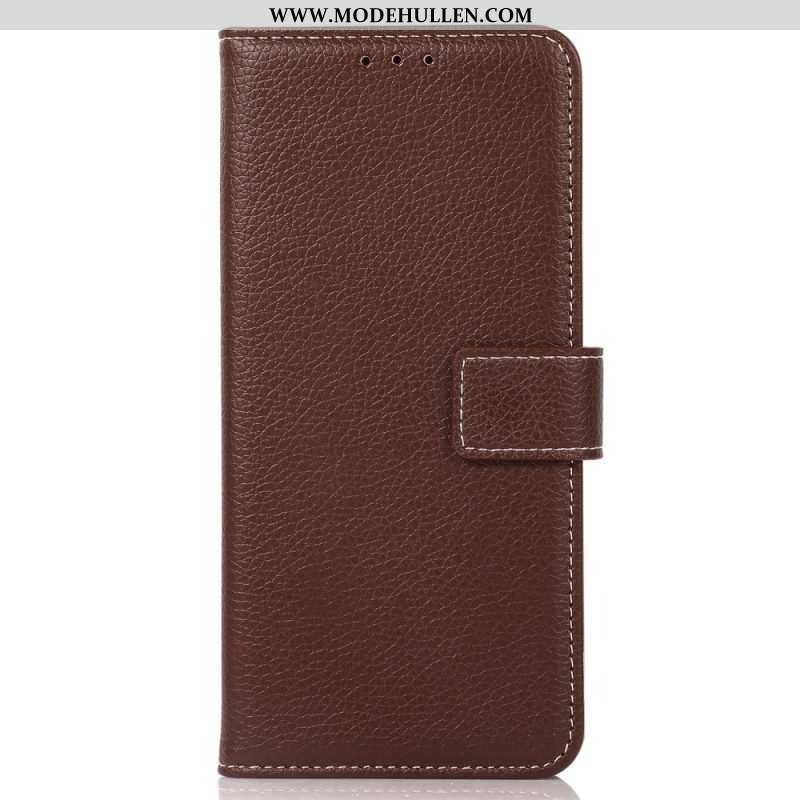 Flip Case Für Samsung Galaxy S23 5G Litschi-leder-stil