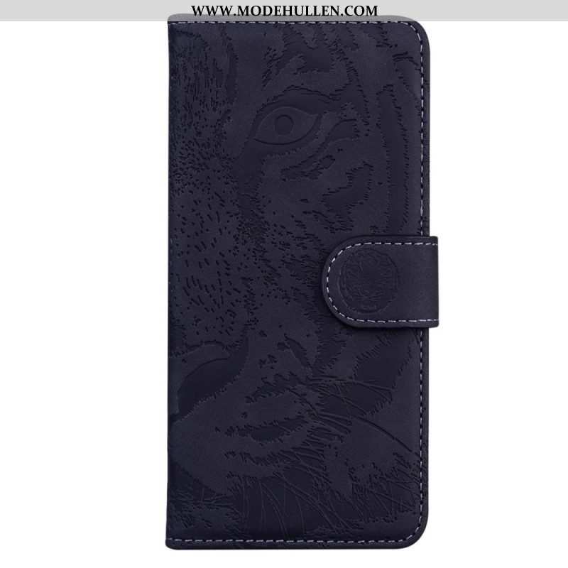 Flip Case Für Samsung Galaxy S23 5G Tiger-fußabdruck