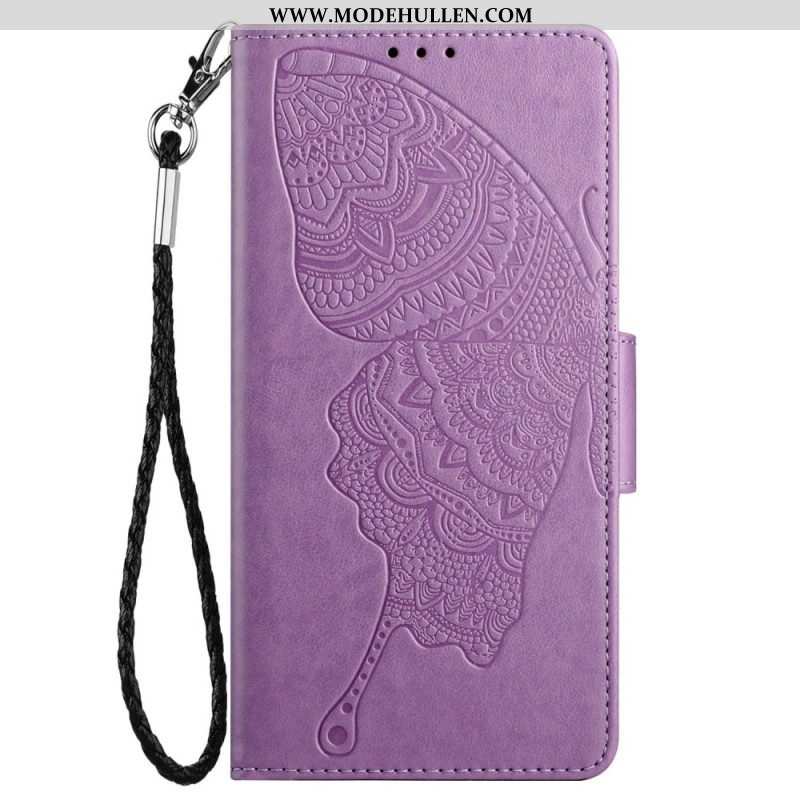 Flip Case Für Samsung Galaxy S23 5G Zweifarbiger Barock-schmetterling