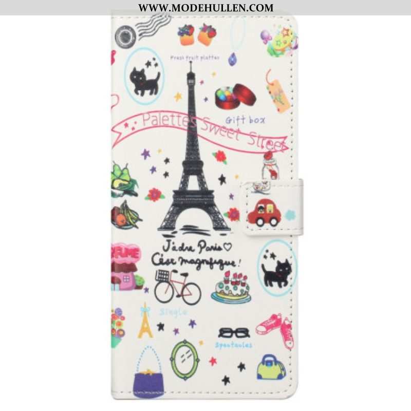 Flip Case Für Samsung Galaxy S23 Plus 5G Ich Liebe Paris