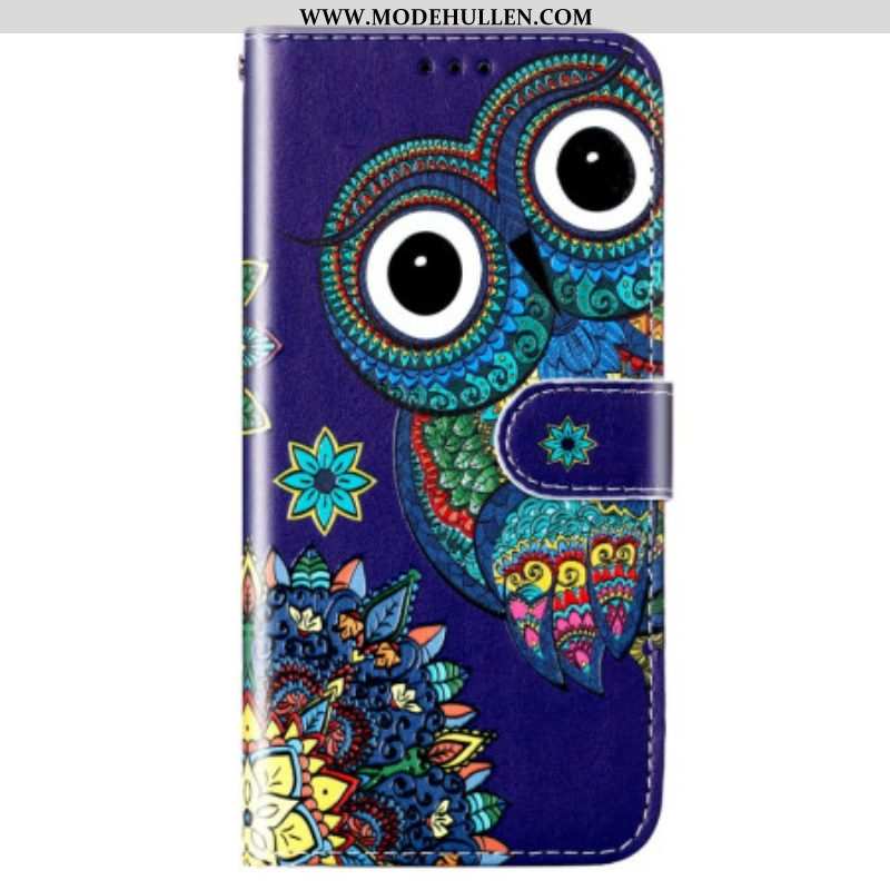 Flip Case Für Samsung Galaxy S23 Plus 5G Mit Kordel Tanga-eule