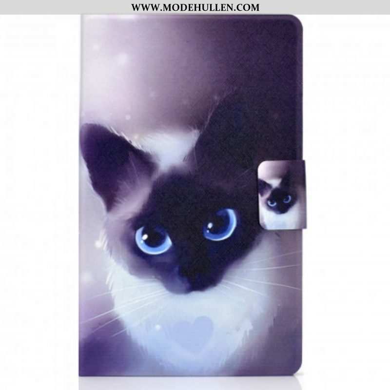 Flip Case Für Samsung Galaxy Tab A7 (2020) Blauäugige Katze