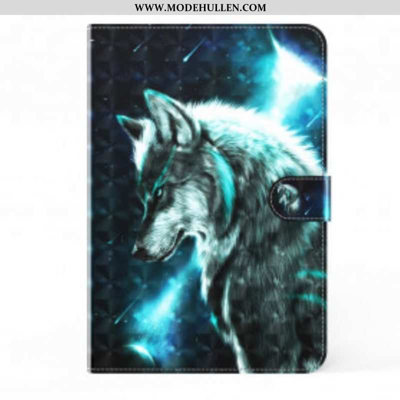 Flip Case Für Samsung Galaxy Tab A7 (2020) Lichtfleck Wilder Wolf