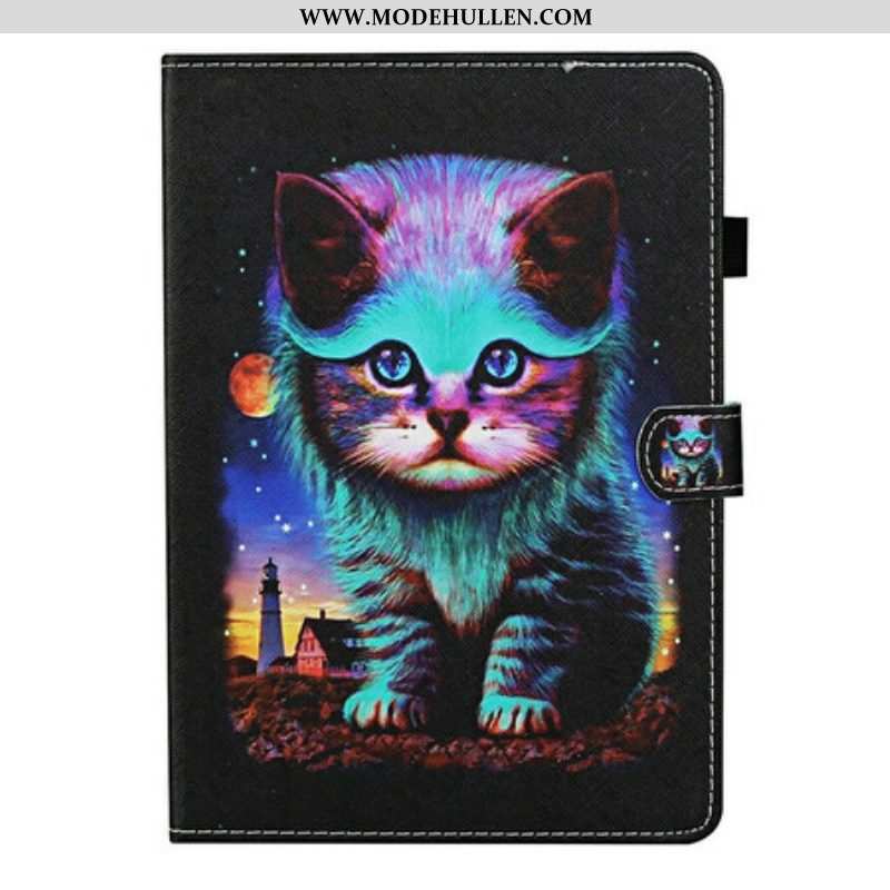 Flip Case Für Samsung Galaxy Tab S8 / Tab S7 Elektrische Katze