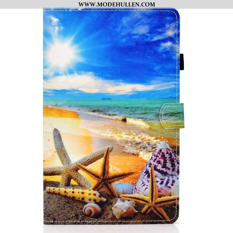 Flip Case Für Samsung Galaxy Tab S8 / Tab S7 Lustiger Strand