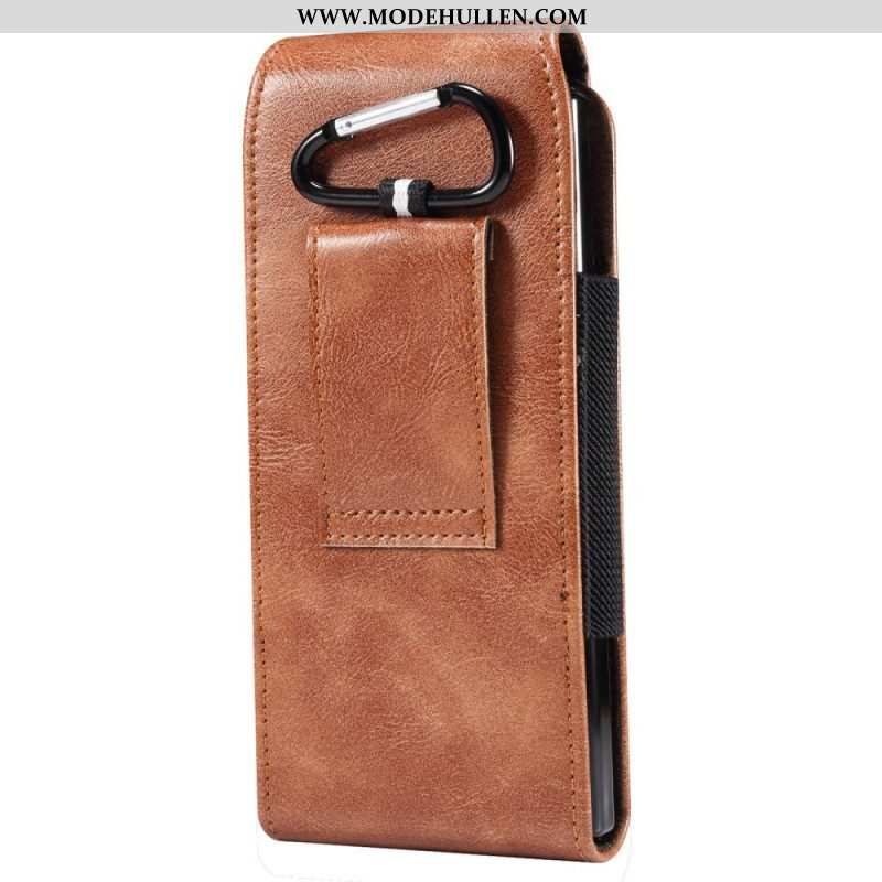 Flip Case Für Samsung Galaxy Z Fold 4 Gürteltasche Aus Mikrofaser-leder