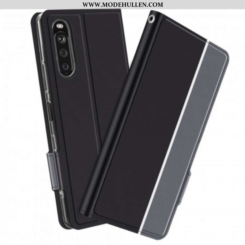 Flip Case Für Sony Xperia 5 III Zweifarbige Baiyu-serie