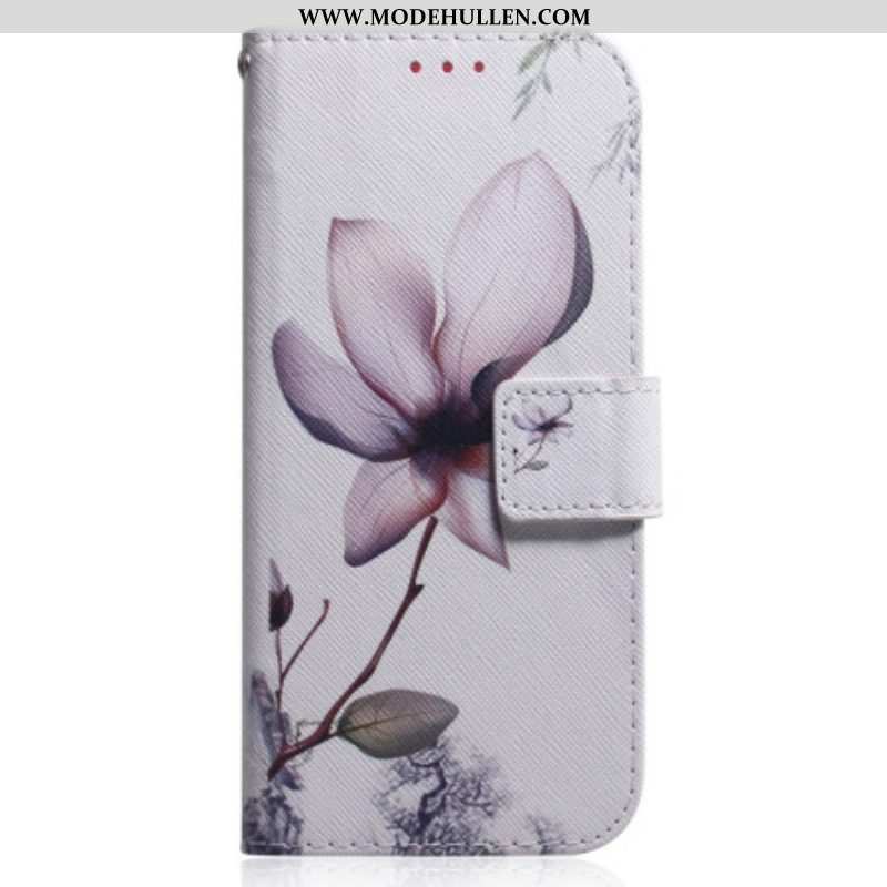 Flip Case Für Xiaomi 13 Mit Kordel Riemchen-rosenblume