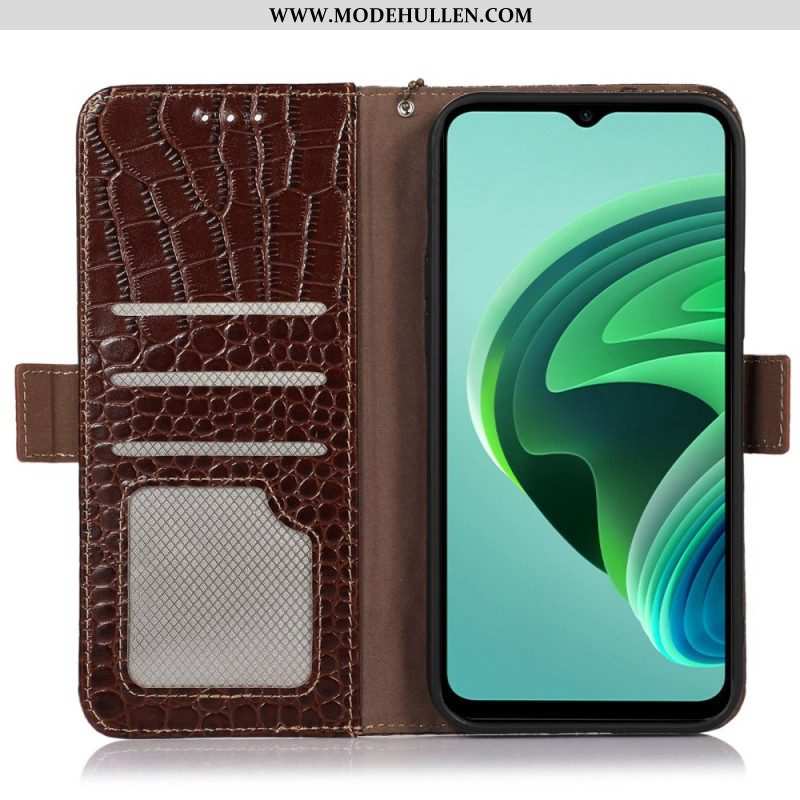 Flip Case Für Xiaomi Redmi A1 Rfid Im Krokodil-stil