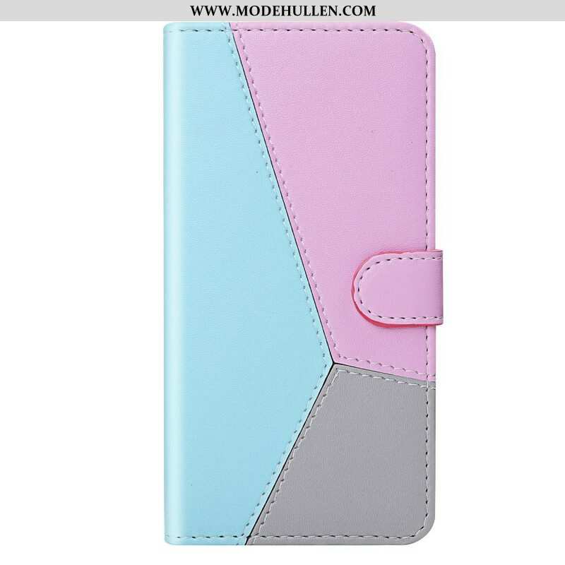 Flip Case Für Xiaomi Redmi Note 10 / 10S Dreifarbiger Ledereffekt