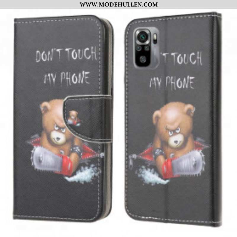 Flip Case Für Xiaomi Redmi Note 10 / 10S Gefährlicher Bär
