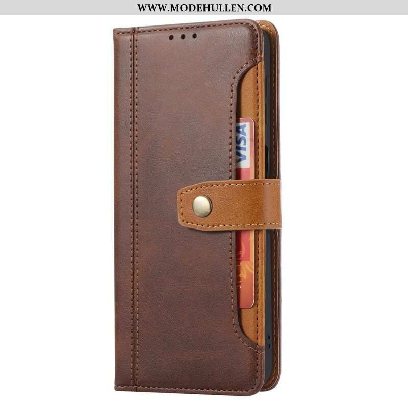 Flip Case Für Xiaomi Redmi Note 10 / 10S Kartenhalter Und Riemen Vorne