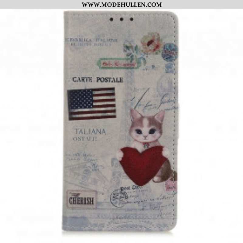 Flip Case Für Xiaomi Redmi Note 10 / 10S Reisende Katze