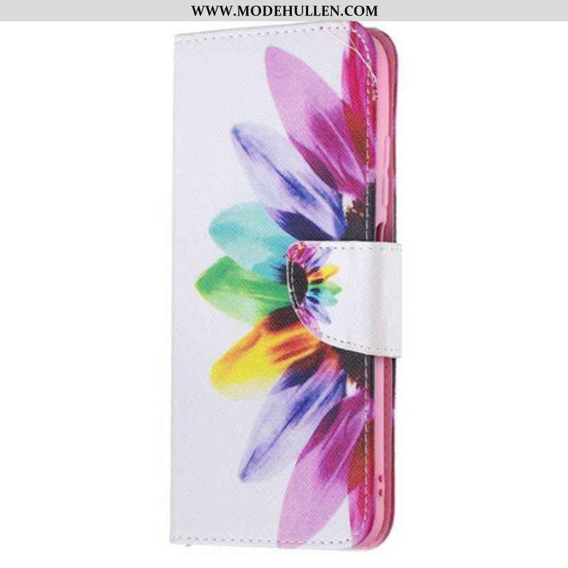 Flip Case Für Xiaomi Redmi Note 10 5G Aquarellblume